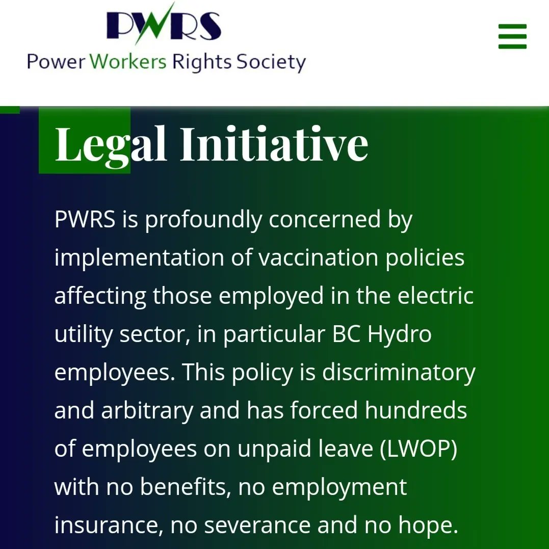 PWRSociety's tweet photo. We will not allow this precedent to be set in the workplace! Help us fight for workers rights medical freedom, privacy and human rights in BC. 

#workersrights #rights #medicalfreedom #medicalprivacy #humanrights #bc #pwrs #pwrsociety #donate #legalinitiative https://t.co/TJKIPhz8Ak