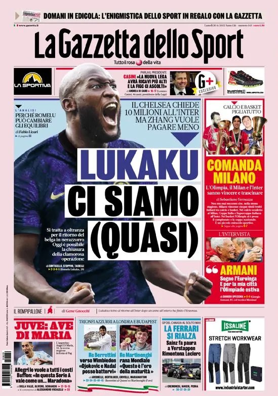 spondanews's tweet photo. Rassegna stampa 20 giugno 🗞 https://t.co/yUbpDOKESL