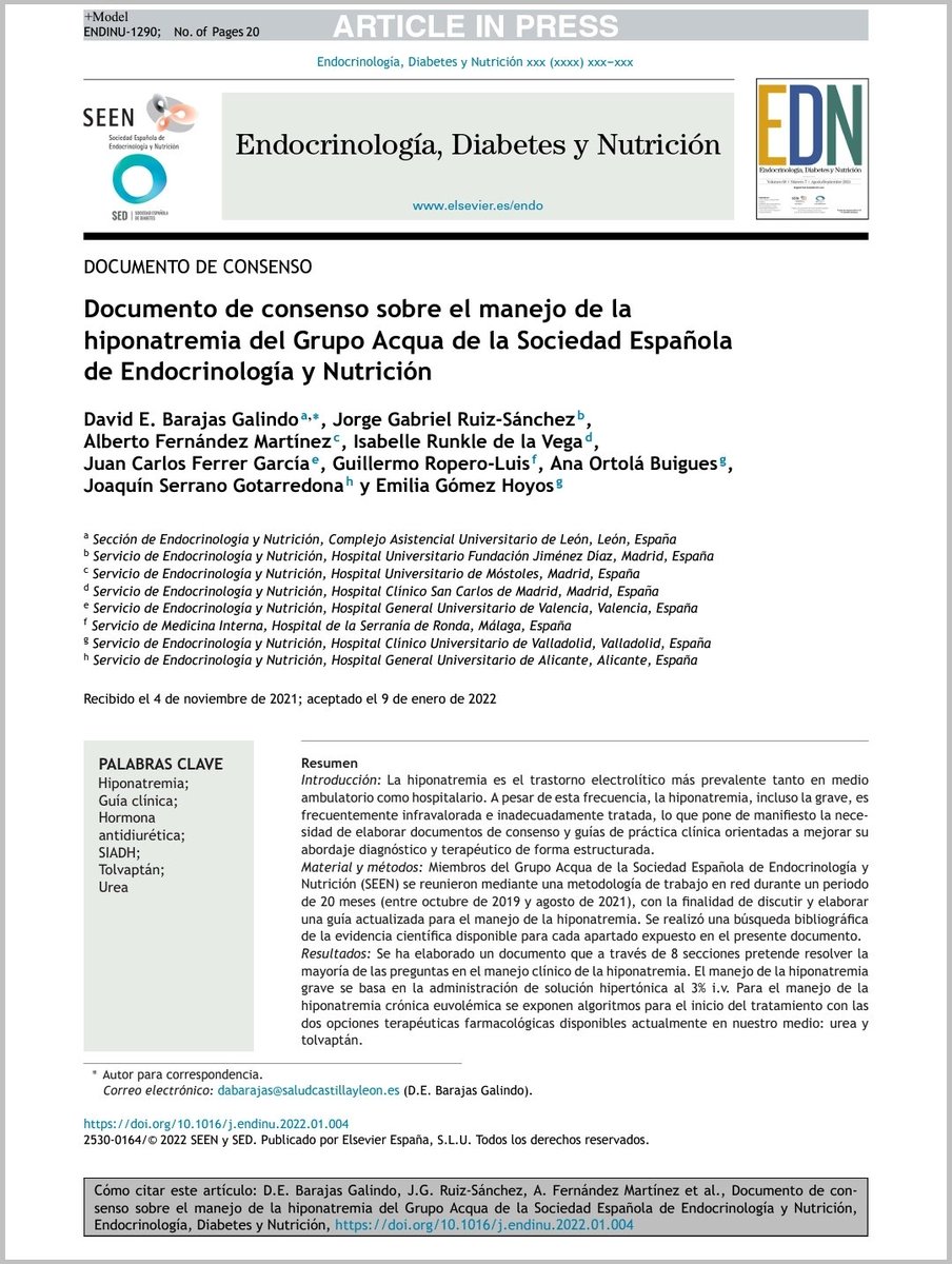 LeslieMegom's tweet photo. 🚨Consenso sobre el manejo de la hiponatremia⤵️ .2022💥⚡️⚡️⚡️⚡️
 Sociedad Española de Endocrinología y Nutrición.
👇👇👇👇👇👇👇
https://t.co/PXUUJjx332 https://t.co/KI2HrW476n