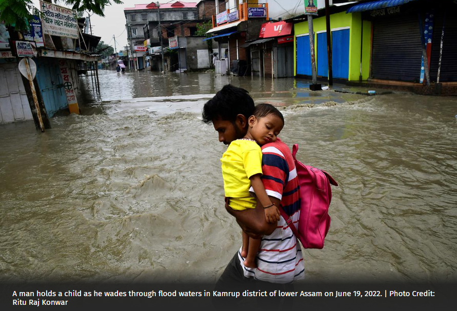 #AssamFloods | An Assam State Disaster Management Authority spokesperson said that 342.28 lakh people of 5,137 villages across 33 districts have been affected in the second wave of floods and 186,424 people have taken shelter across 1,147 relief camps so far.