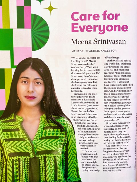 So proud of my inspiring wife Meena 💕 She’s featured as one of 2022’s Ten Powerful Women of the Mindfulness Movement in the latest issue of Mindful Magazine 🙌🏾 <a href="/SELEveryDay/">Meena Srinivasan</a> 
mindful.org/10-powerful-wo…
 #mindfulness #meditation