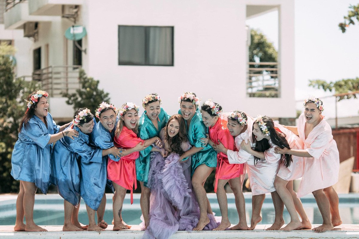 cebudailynews's tweet photo. ❤💛💚💜💙

LOOK: Mary Cresty Enalin-Abedejos decided to break stereotyping during her wedding in Boljoon, Cebu last June 18, 2022 by not going with the traditional bridesmaid entourage.

Instead, she decided to have her LGBTQA member friends be part of her entourage. https://t.co/MBxFsrHvnn