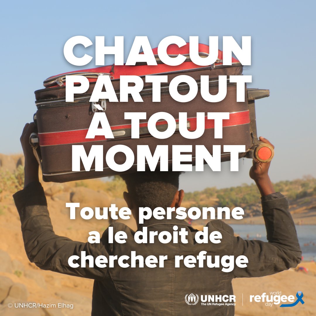 UNHCRfrance's tweet photo. Partout dans le monde, à tout moment, toute personne a le droit de chercher refuge.

La #JournéeDuRéfugié est l'occasion de célébrer la force des millions de personnes forcées de fuir leur foyer et de rappeler notre engagement à défendre leurs droits. #AvecLesRéfugiés https://t.co/nOAIB8fPp9