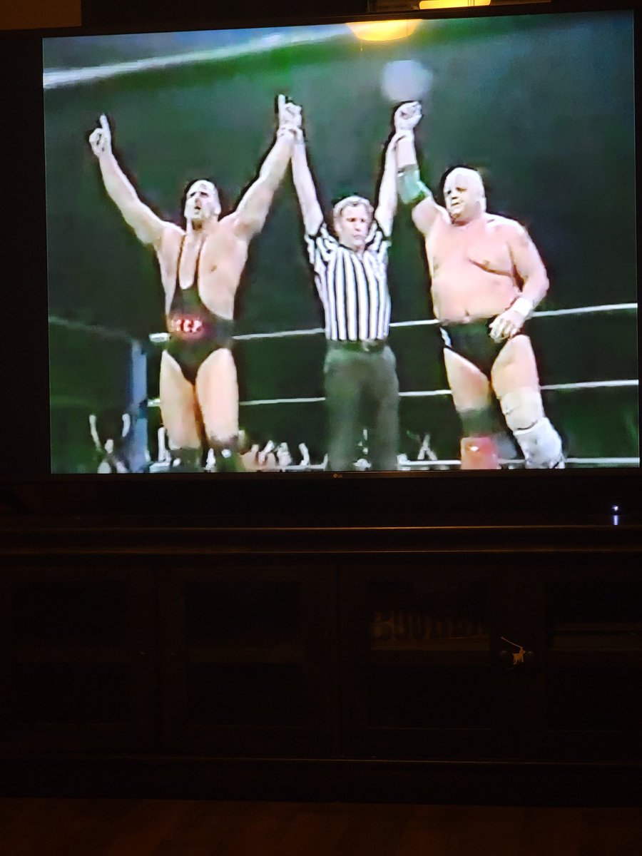 MoparBooker's tweet photo. A nice cap off to father's day... a cold brewski and the superpowers win on @nwa World Wide Wrestling #godblessthe @nwa  #1987 https://t.co/4WehioZUUs