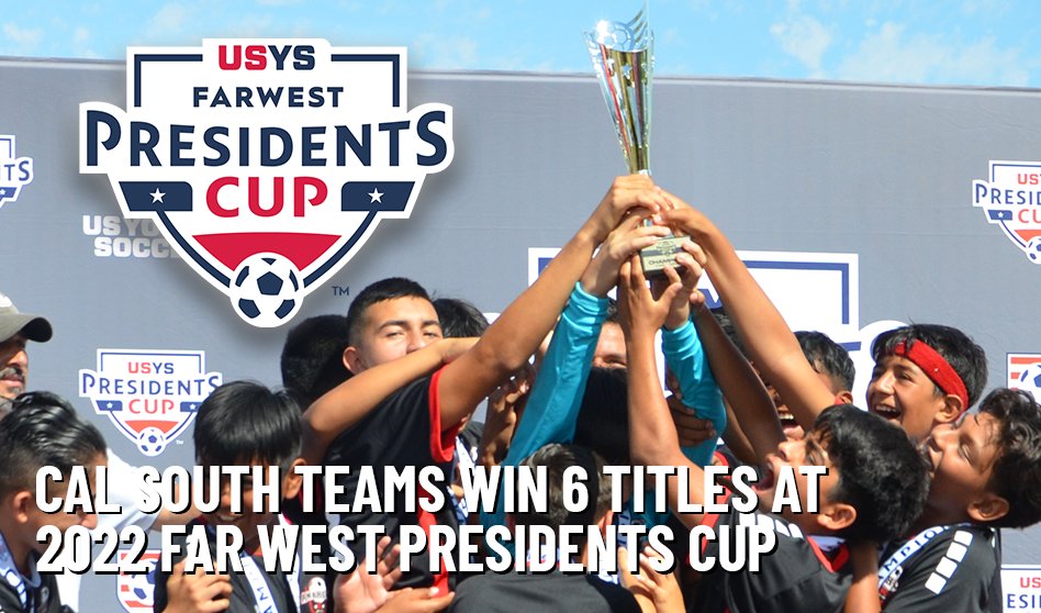 6 talented teams from Cal South walked away as champions today as the finals round completed play this morning at the 2022 US Youth Soccer Far West Presidents Cup regionals in Phoenix. Results and story: bit.ly/far-west-presi…. #newcalsouth #soccer #FarWestPresidentsCup