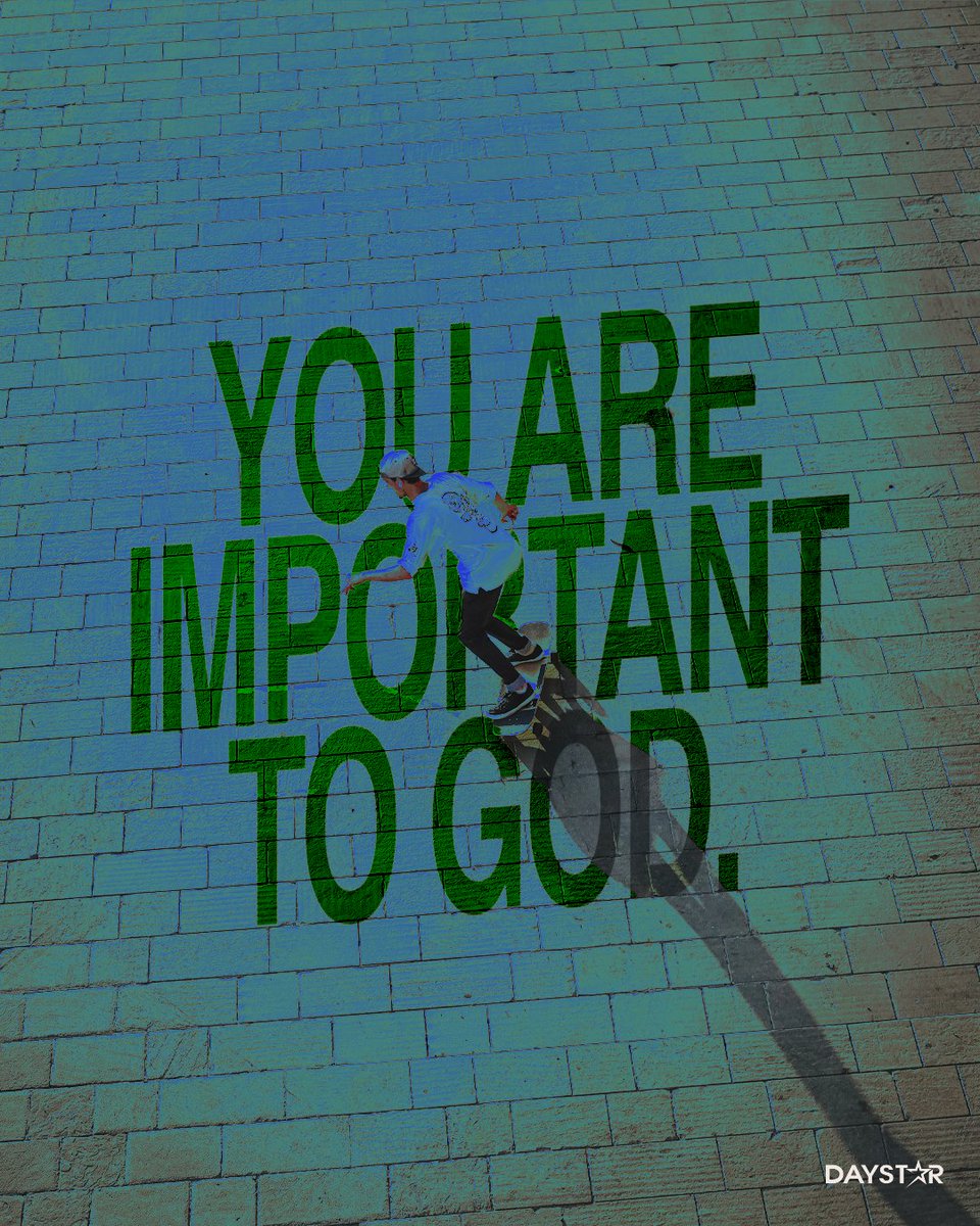 Daystar's tweet photo. If you ever doubt that you are important, always remember that you are important to God - your Creator and Friend. https://t.co/Jg77WHEXyd