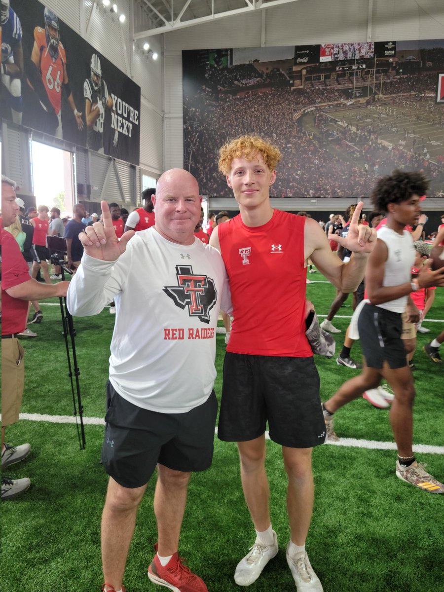 Hrthomas77's tweet photo. Great camp! Great training! Great coaches!!! @JoeyMcGuireTTU @CoachKennyPerry @hthannaTTU @TexasTechFB @gunsupnation @ZKittley @SamColtHill09
#catraid #Allin #cfbrecruiting https://t.co/DYZsSyrZ0G