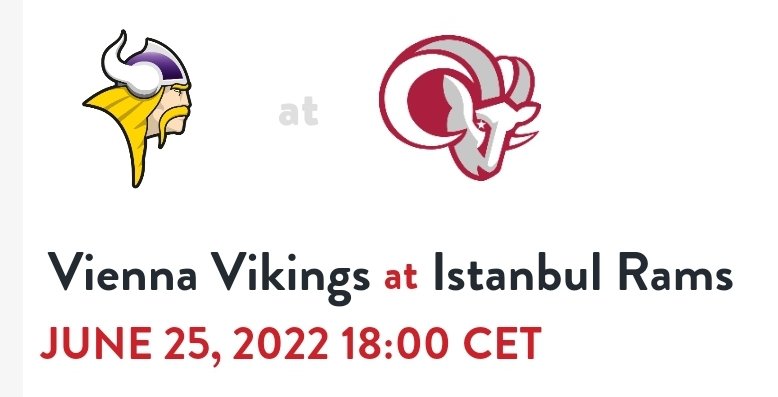 VikingsALLIN's tweet photo. @ELF_Official Week 4️⃣
#Interconference-Game
@ViennaVikings @ @IstanbulRams
Samstag, 25.06.2022
18:00 CEST / 19:00 TRT
Maltepe Hasan Polat Stadyumu
https://t.co/XqyhqnyvyB
🎫 noch unbekannt
📺 noch unbekannt
🎥 Livestream GamePass
https://t.co/4MEnDvFMDT https://t.co/yjd9K6fhiD