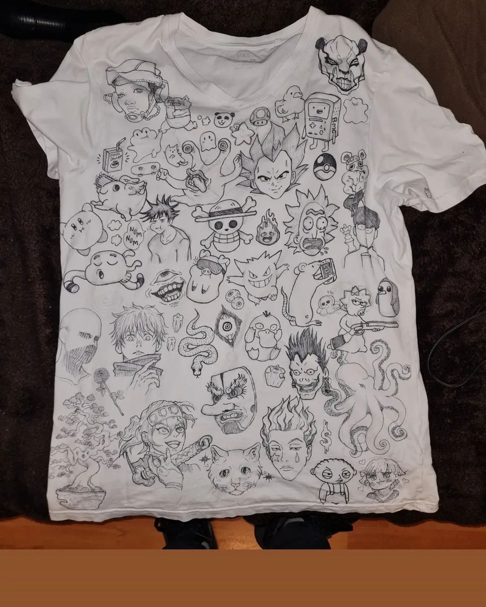 Shirt I made for my boyfriend <a href="/NazirCharalamb/">Nazir Charalambous</a> #anime #arr