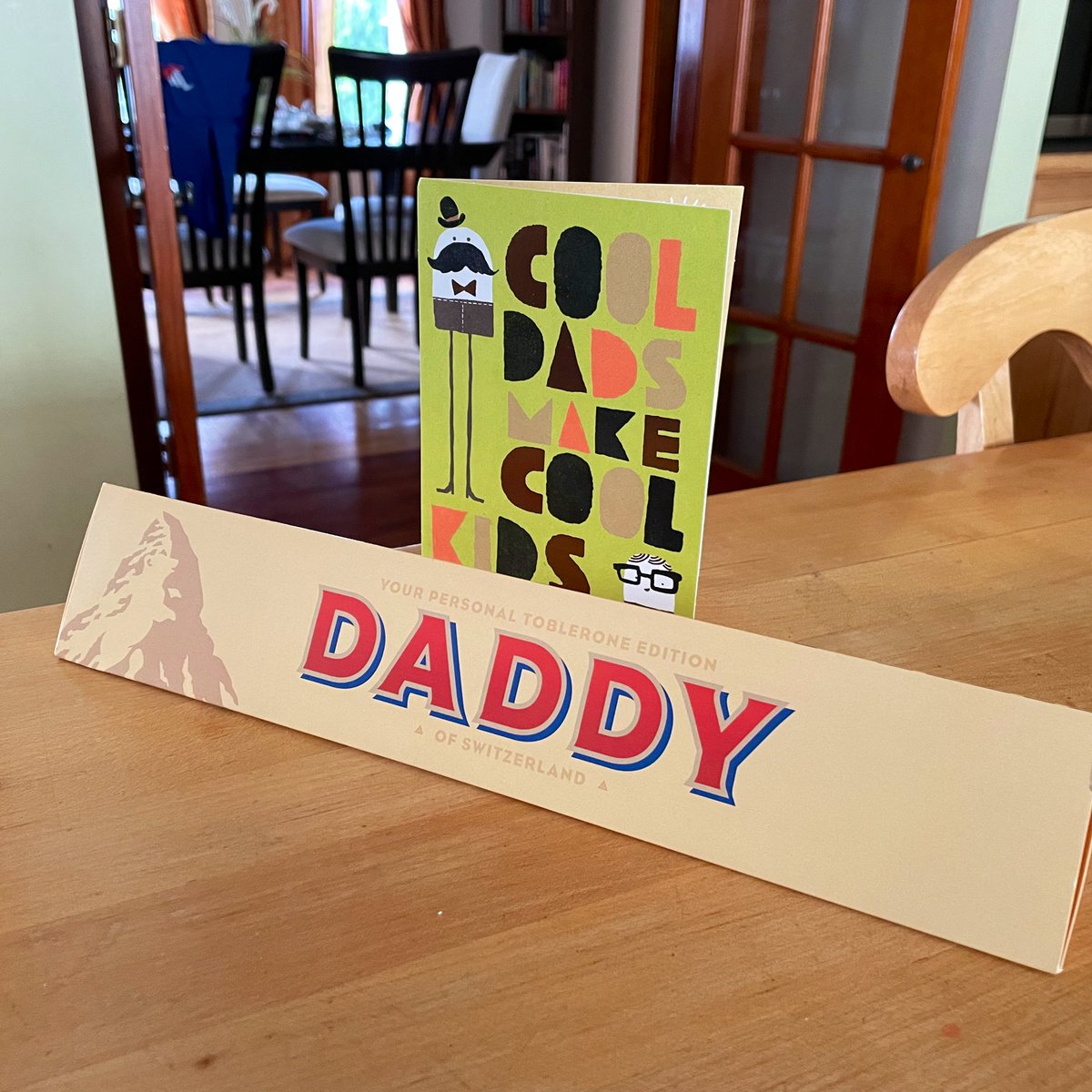 danhannon's tweet photo. Custom ordered @Toblerone from my little man. Best Father’s Day gift ever! ❤️ #BeMoreTriangle https://t.co/fnXv1YGI9h