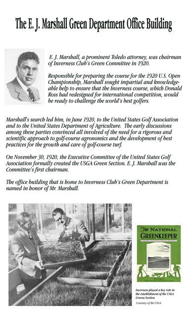 Congrats to Dave Johnson at The Country Club this week and on his award.  <a href="/Inverness_Club/">Inverness Club</a> is proud of its history and EJ Marshall’s dedication to the game. <a href="/USGAGrnSection/">USGA Green Section</a> <a href="/usopengolf/">U.S. Open</a> <a href="/USGA/">USGA</a>