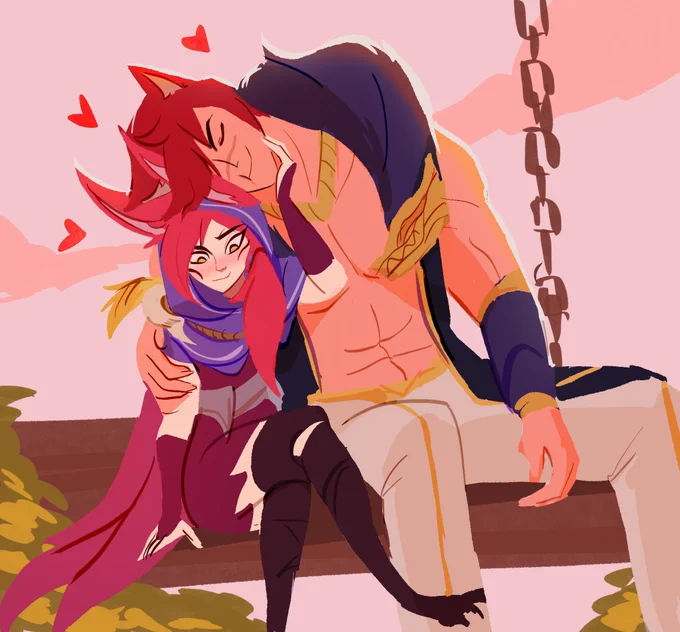 Lovebird &amp; Badget ❤️

#xayah #sett #settyah #LeagueOfLegends #ArtofLegends 