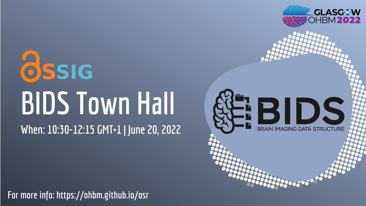 Join us today for the emergent session ✨#1: BIDS Town Hall✨! Happening 6/20 at 10:30-12:15 Join here:  crowdcast.io/e/osr-2022--em…