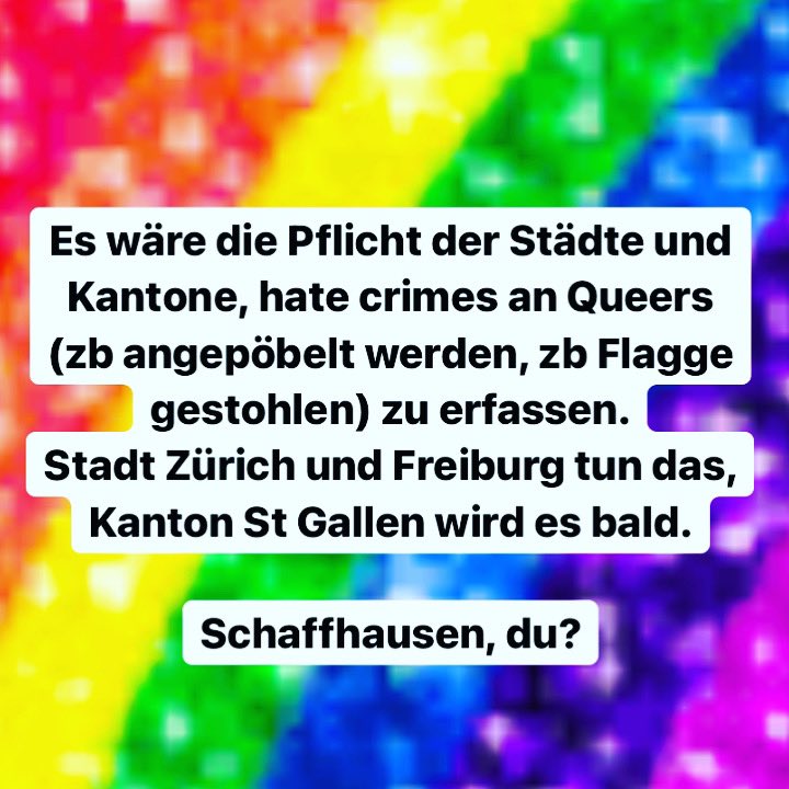 Repost von @feministischerstreik_sh auf Instagram. #stadtschaffhausen #hatecrimesmelden #kantonschaffhausen #lgbtqiaSchaffhausen