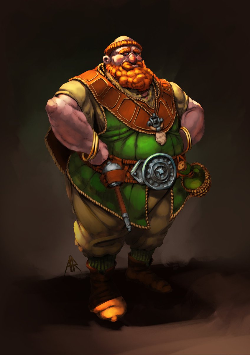 JayJay_Rybus's tweet photo. First of many (hopefully) partbof my #worldbuilding project lets see how it will end :p Buso - Topfu village headmaster 
#digitalpaint #characterconcept https://t.co/YyNT0lIQZ8