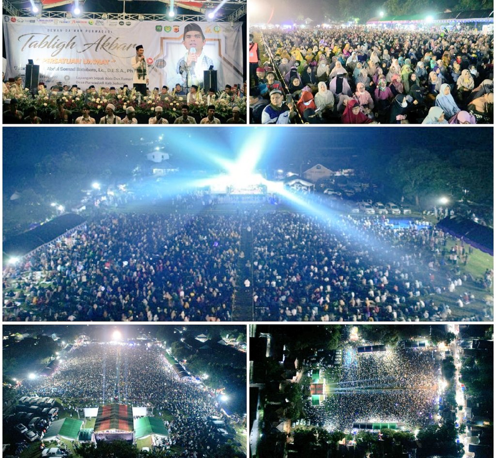 Sambutan UAS di Subang luar biasa para pembenci Ulama pasti kejang-kejang..

Makin ditolak makin dicintai, ini bukti provokasi sampah radikal radikul tidak mempan, umat sudah cerdas!!