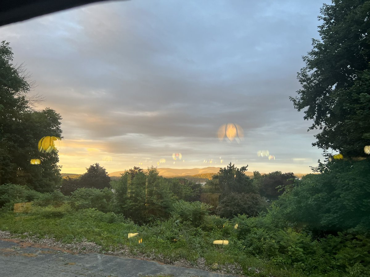 Look at this amazing view out our back window!