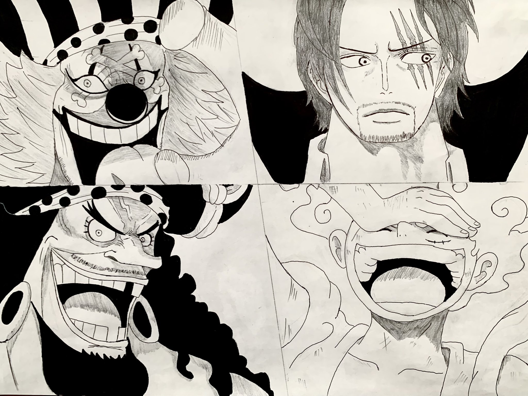 ないすくりーむ 新しい四皇描いてみた ワンピース Onepiece 今週のワンピ ワンピ本誌 ワンピース1053 ワンピースネタバレ イラスト好きな人と繋がりたい ワンピース好きと繋がりたい バギー バギー四皇 ワンピース1053話 ルフィ四皇 四皇