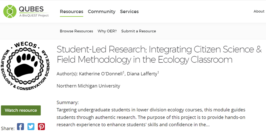 Are you interested in using authentic ecological research as an undergraduate teaching tool? Check out our new teaching module that uses #SnapshotUSA camera trap data to lead students on an exciting adventure to test fundamental ecological hypotheses: qubeshub.org/publications/3…