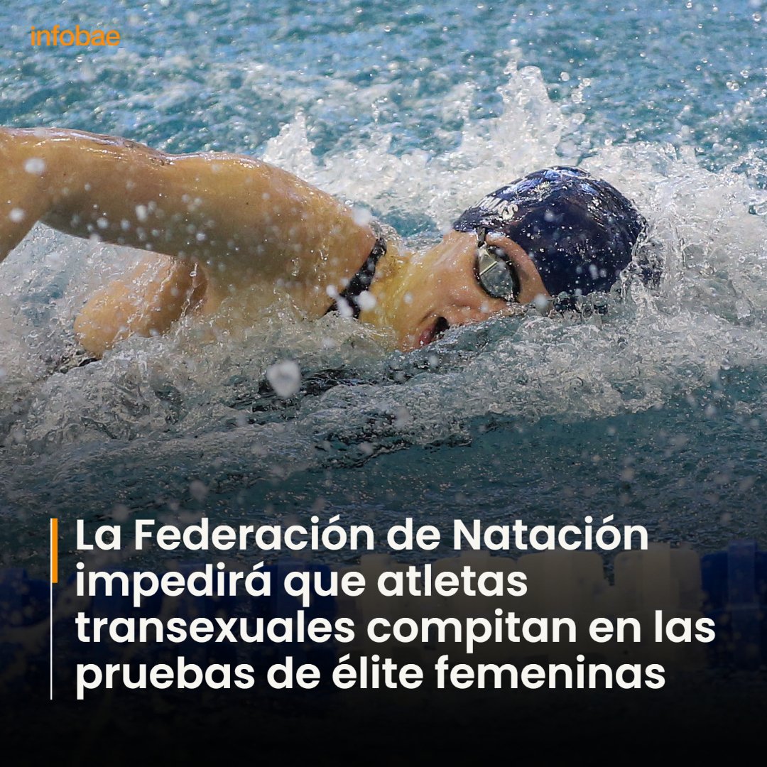 infobaeamerica's tweet photo. La Federación de Natación impedirá que atletas transexuales compitan en las pruebas de élite femeninas https://t.co/dhL1SWGTMV https://t.co/3DN9XLCNdV