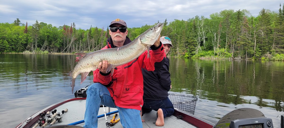 therealcorkey's tweet image. Opening day of Muskie season and I scored 1 , #lowrancefishing #activetarget #nestorfallsmarine