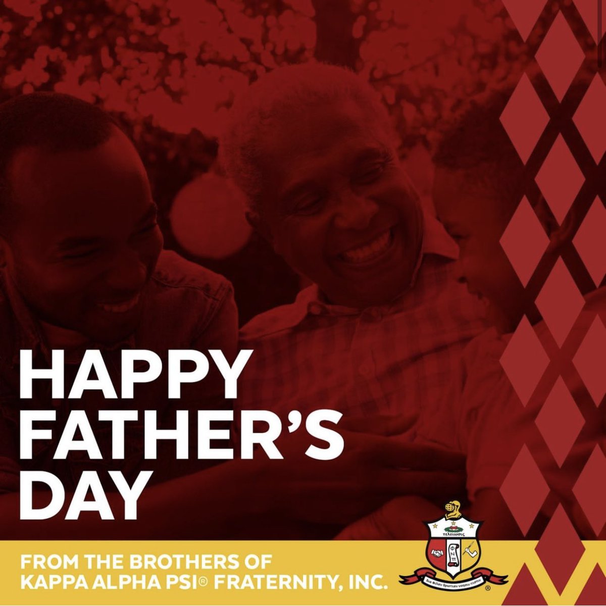 To fathers all across the world. Today we highlight
and celebrate you and your impact in our lives. From the
brothers or Kappa Alpha Psi Fraternity, Inc. to you, Happy
Father's Day! #fathersday