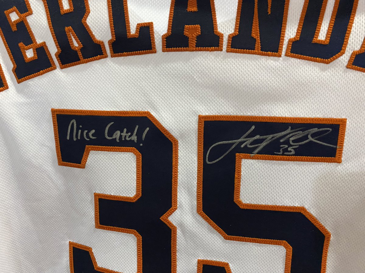 Brian McTaggart on X: 16-year-old Rylan Freeman of Corpus got a signed  Justin Verlander jersey for coming up with J.J. Matijevic's first career  homer. Verlander signed it “Nice catch.” Freeman, a pitcher