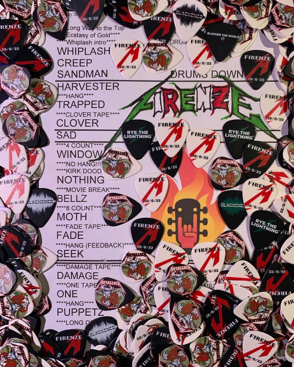 MetSince1981's tweet photo. Este fue el Set List elegido por @Metallica para su presentación en el @FirenzeRocks Visarno Arena Firenze de Florencia, Italia 🇮🇹 19 de Junio 2022.
#Metallica #MetAtFirenzeRocks #FirenzeRocks #FirenzeRocks2022 #FR22 #FifthMember #MetFans #MetFamily #METALLICAMetalUpYourAss🗡🚽 https://t.co/N5sC1m1vJ6