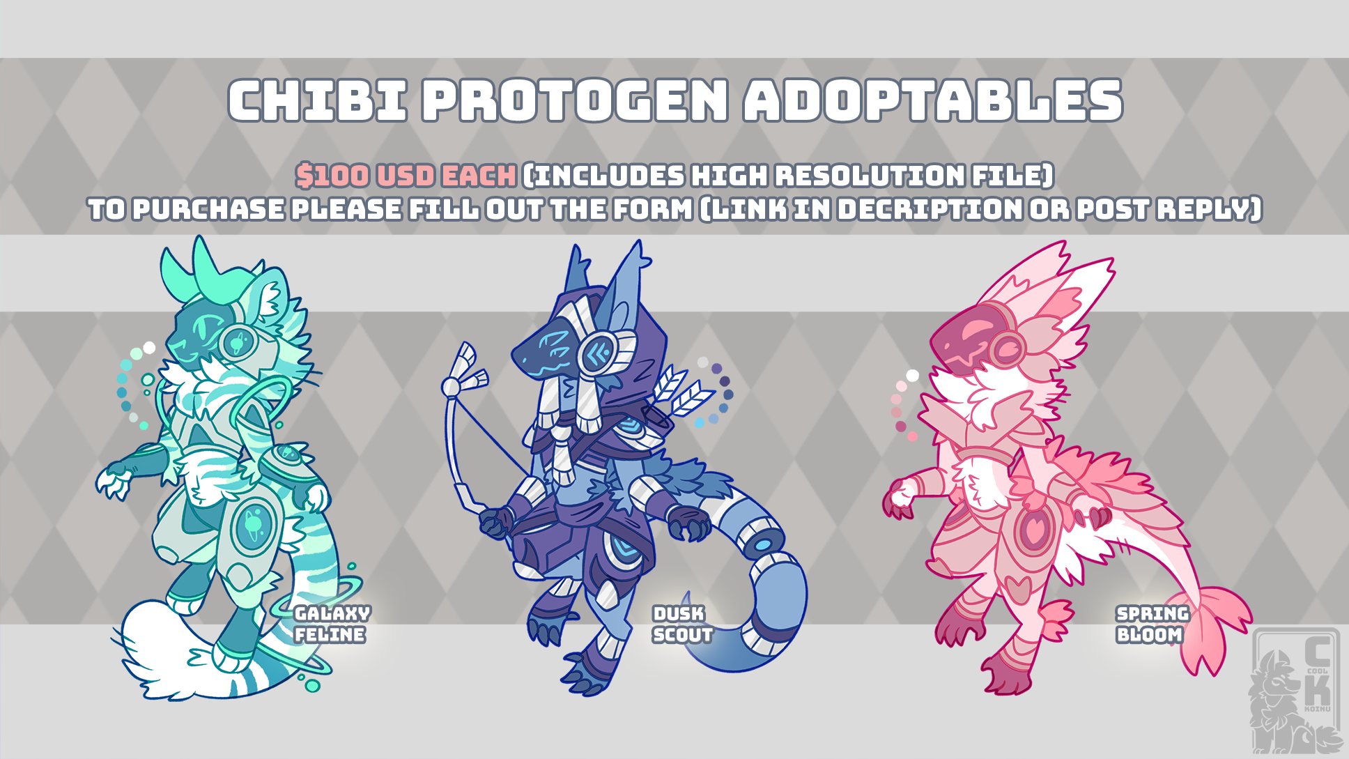 experimenting with protogens more so heres designs up for adoption
