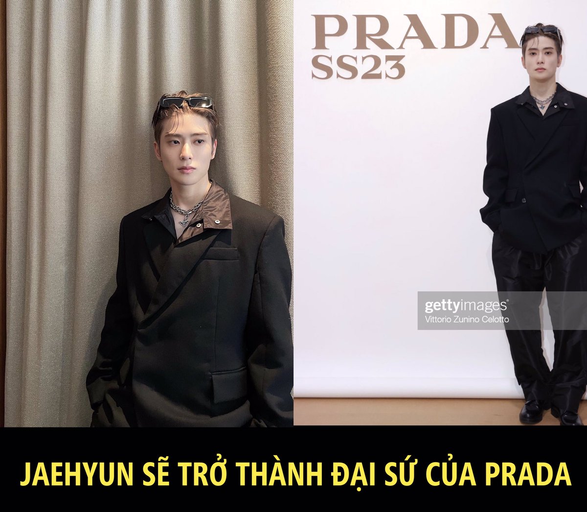 nct127zen_vn's tweet photo. Chúc mừng đại sứ của chúng ta. Cùng trend hashtag để chúc mừng Jaehyun nào 🥳🥳🥳

JAEHYUN PRADA AMBASSADOR
#JaehyunPradaBA #PradaMFWxJAEHYUN https://t.co/Pg4QnyWAbu