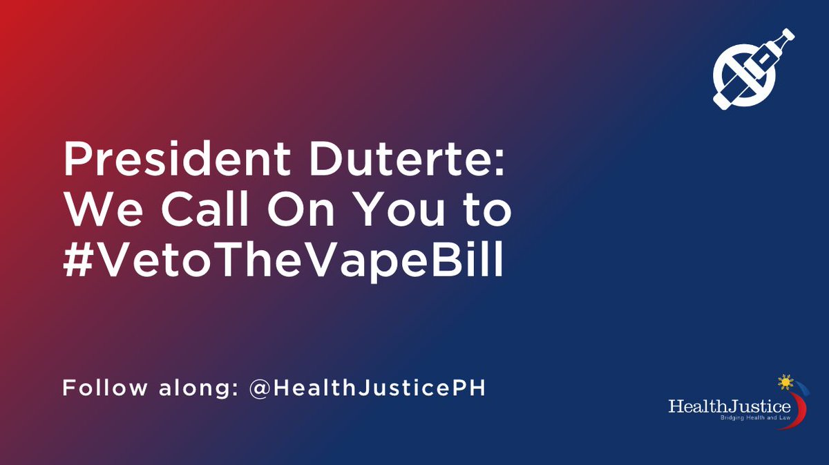 MDC09264737's tweet photo. If enacted, the bill will put Filipinos’ health, particularly children and youth, in danger. The Senate Bill 2239/House Bill 9007 reverses the regulatory framework introduced by Republic Act 11467.

#VetoTheVapeBill https://t.co/wwCteg2iT0