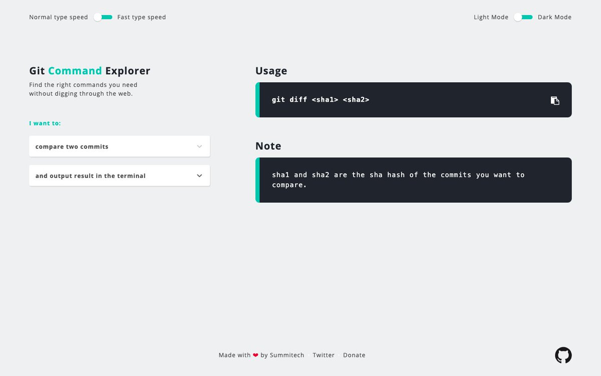 pradumna_saraf's tweet image. 💡 Git Tip

If you are learning git, check out this wonderful website to learn more in-depth. It also provides gives you a short note/summary of every command.

Link - gitexplorer.com