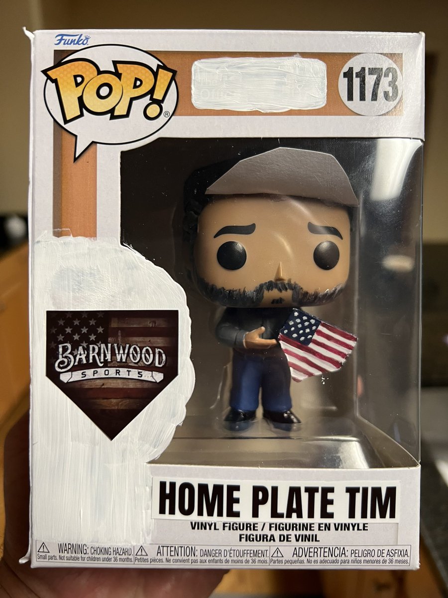 barnwoodsports's tweet photo. Coming soon! Ok, maybe not…but look at how creative my daughter @o_kuncis was at creating my @funko #homeplatetim #barnwoodsports #funkopop https://t.co/w9xwc42emr