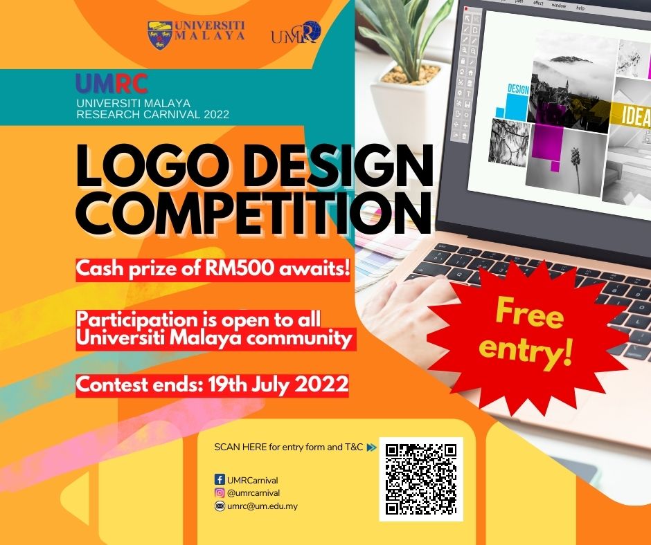 #Creativity is intelligence having fun!
Join #UMRC2022 Logo Design Competition!

🟩 Follow @umresearch to #learn something new 
#UniversitiMalaya #ImpactingTheWorld #logodesign