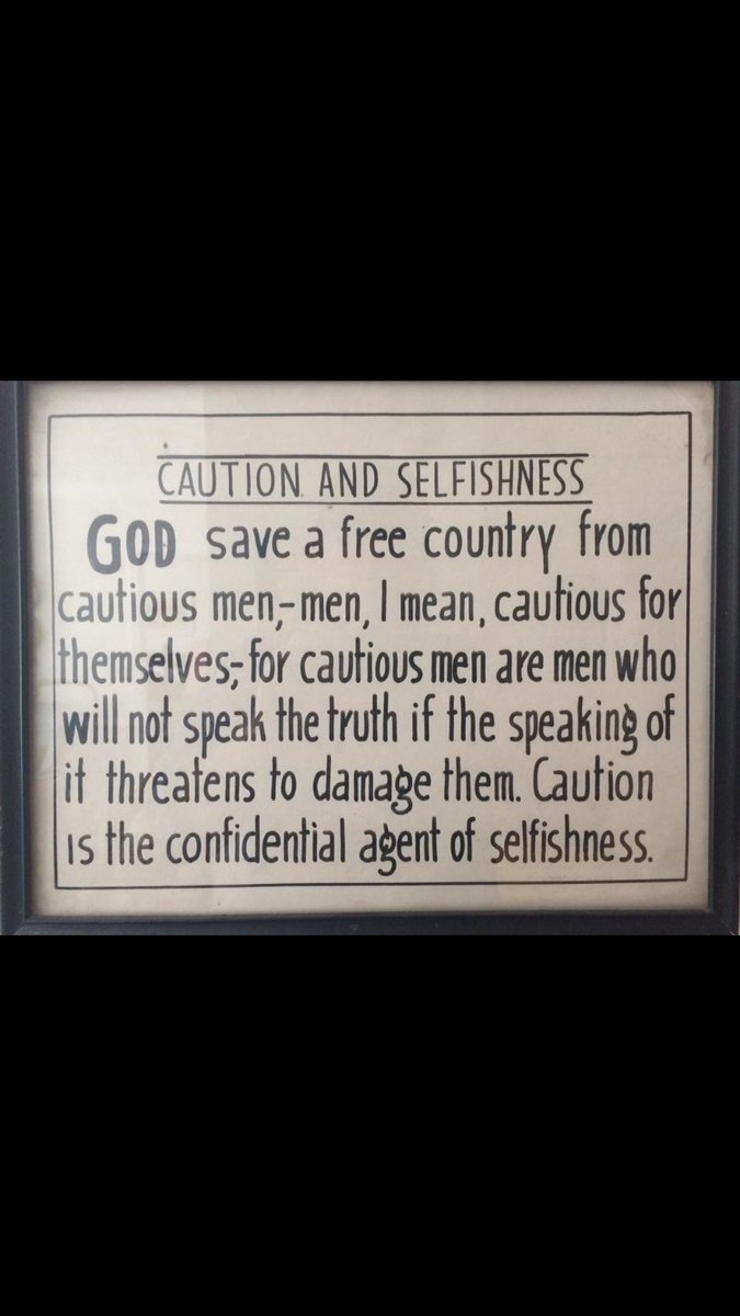 Caution is the confidential agent of selfishness.