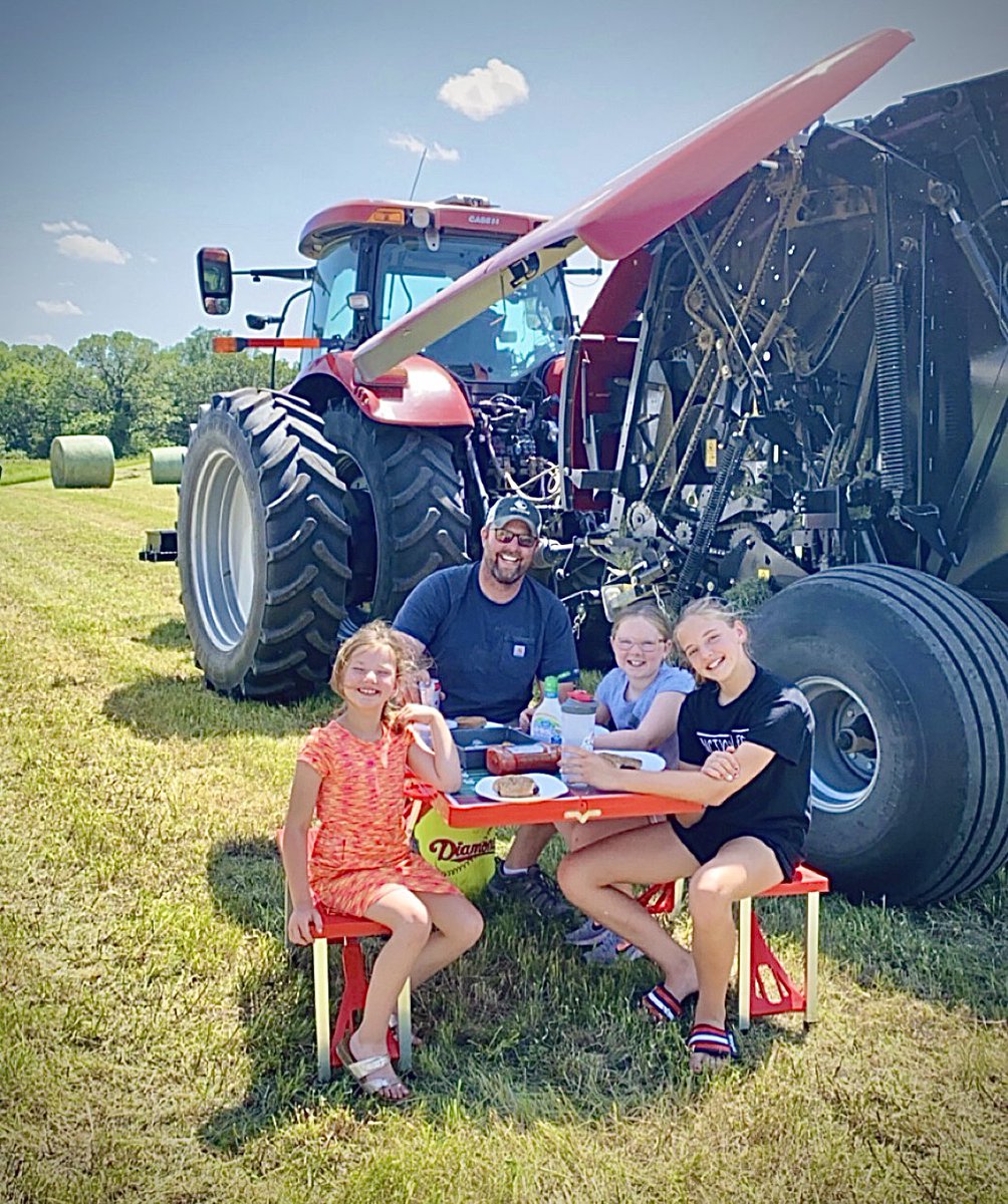 The boss ladies thought a Father’s Day picnic would be nice. They provided the lunch I opened the sun shade! #FathersDay2022 #farmkids