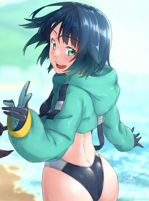 ナナちゃん、おっぱいを強調する絵を描きがちですけど、お尻もいいんですよ… 