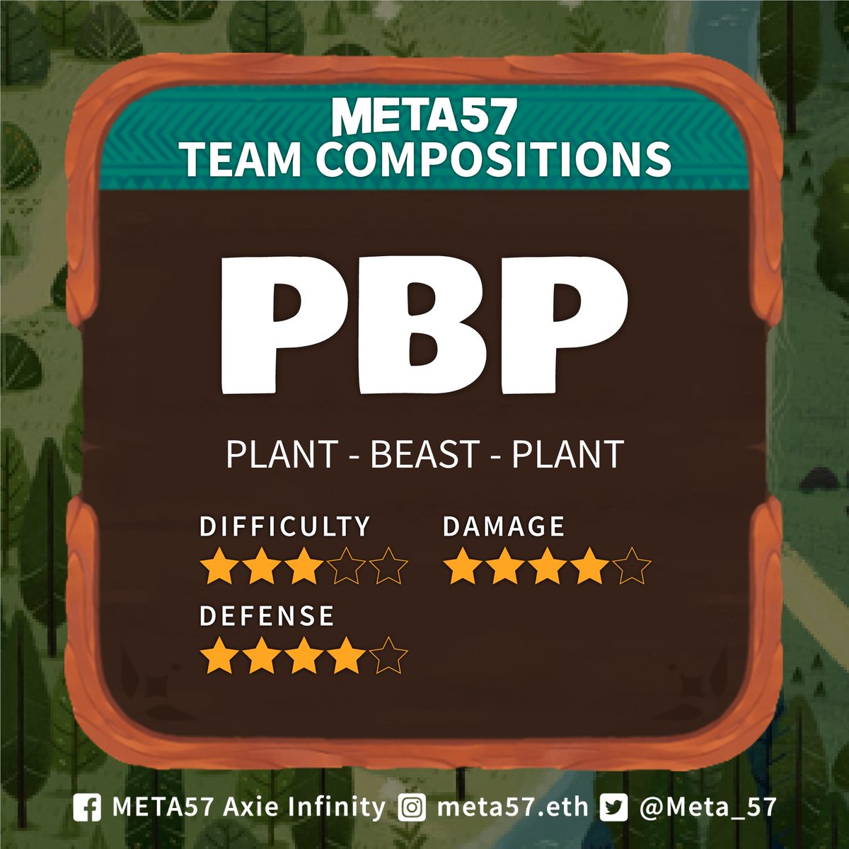 Meta_57's tweet image. Double plant means double victories! 😉

Experience the best of Axie Infinity with META57's Plant Beast Plant team! 🔥

Apply now, experienced players! tinyurl.com/meta57-axie-sc…

#P2E