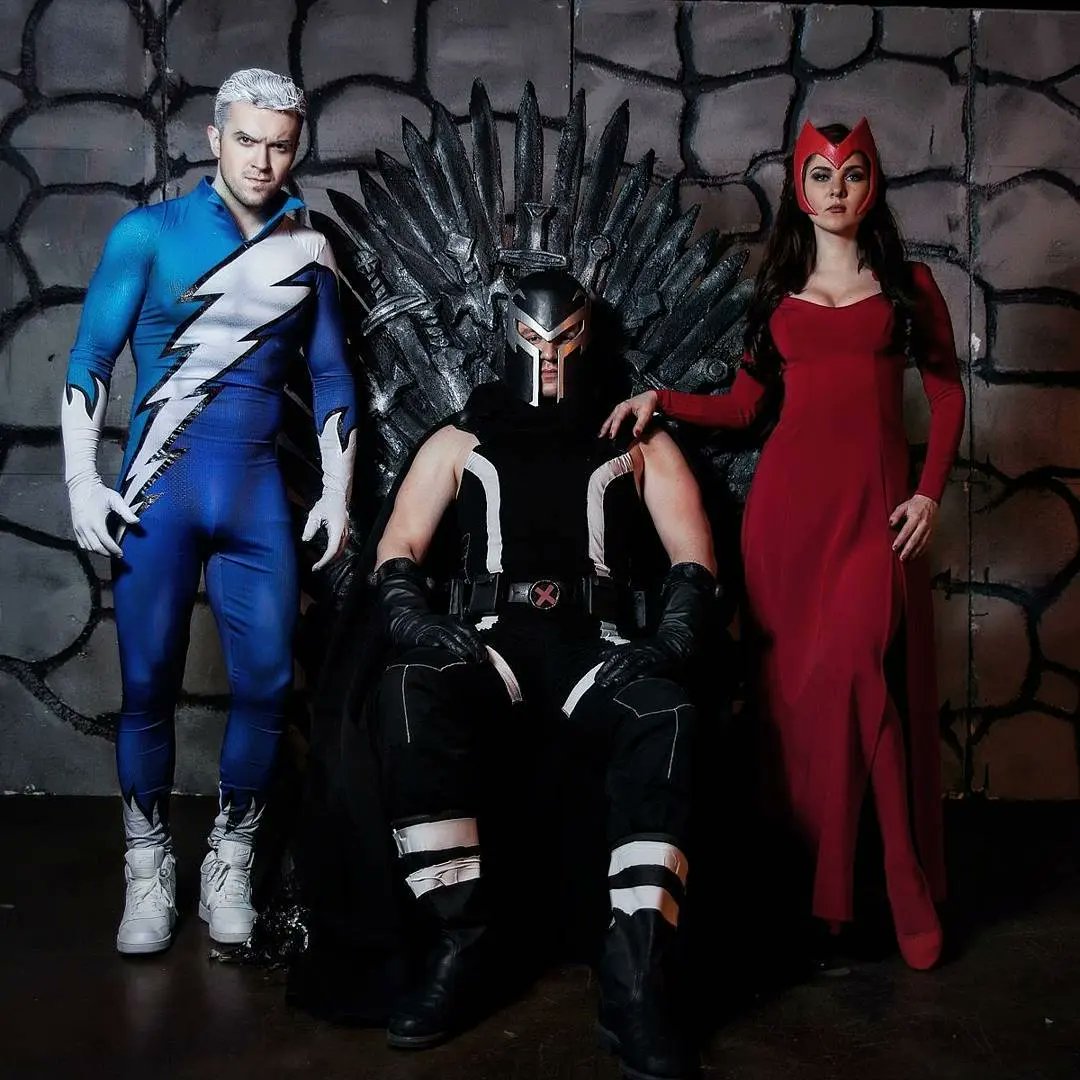 Game Of Mutants. #HappyFathersDay2022 #HappyFathersDay #FathersDay #GameOfThrones #IronThrone #HouseOfM #Magneto #ScarletWitch #Quicksilver #XMen #Marvel #Cosplay #WandaVision