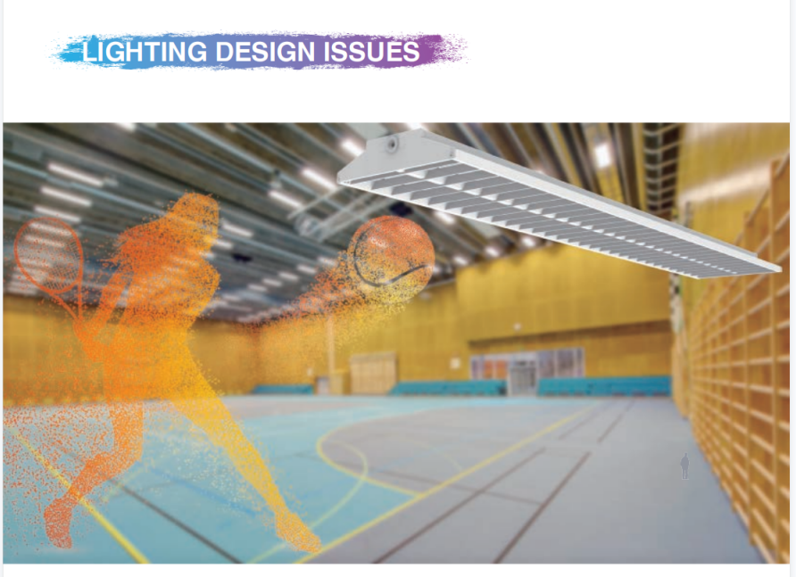 Indoor sports hall luminaire Issues,  ervan solutions
1.Ball proof resistance for safety
 2.Glare control UGR
3.Even illumination
 4.Full volum illumation 
5.Lighting Level  
6.Broadcasting &amp; Flicking free
7.DALI Control
8.Maintenance &amp; warranty