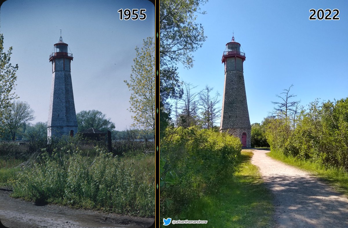 UrbanThenAndNow's tweet image. Gibraltar Point Lighthouse, Centre Island, #Toronto. Built on the shore of Lake Ontario in 1809, it is Toronto's oldest stone building and was in operation for 149 years. Its first keeper, J.P. Rademüller, disappeared in 1815, likely murdered by local soldiers. #TorontoHistory