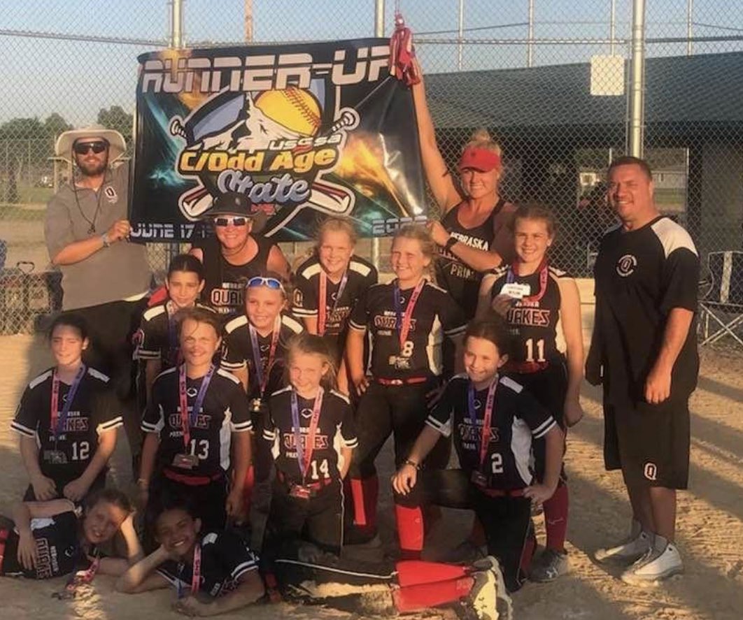 QuakesGold10U's tweet photo. 9U NE State Runner UP!  So proud of how hard these ladies played this weekend…and how they ALL hit the ball! https://t.co/3bWi72KfTZ