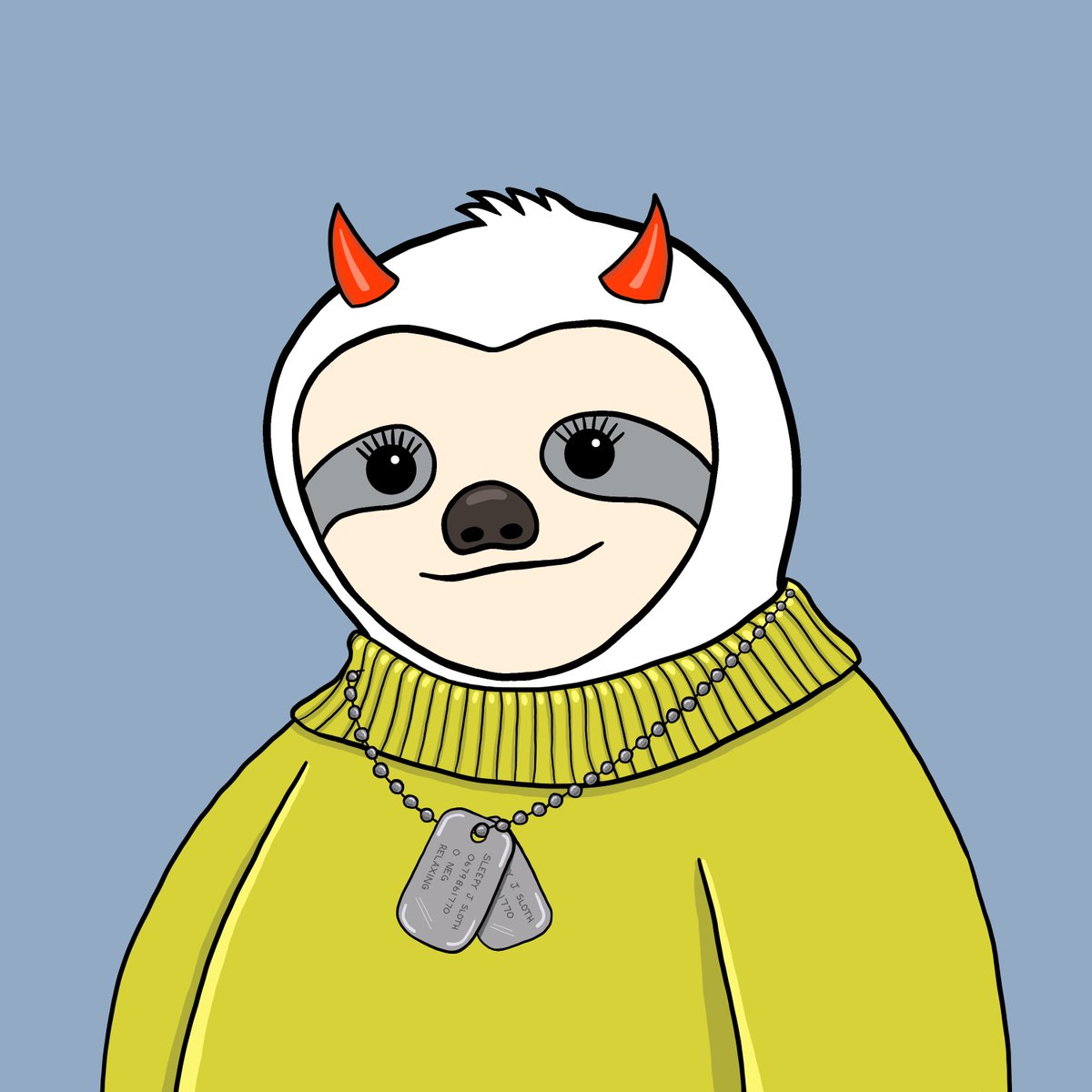 this is a cute little devil....

want a sloth in your wallet.
#FreeMint 
theslothlounge.com

#NFTs