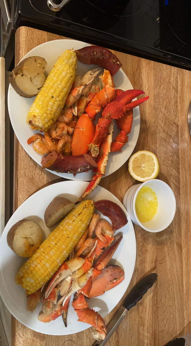 Late night seafood boil was well worth the wait after getting in off the sprayer