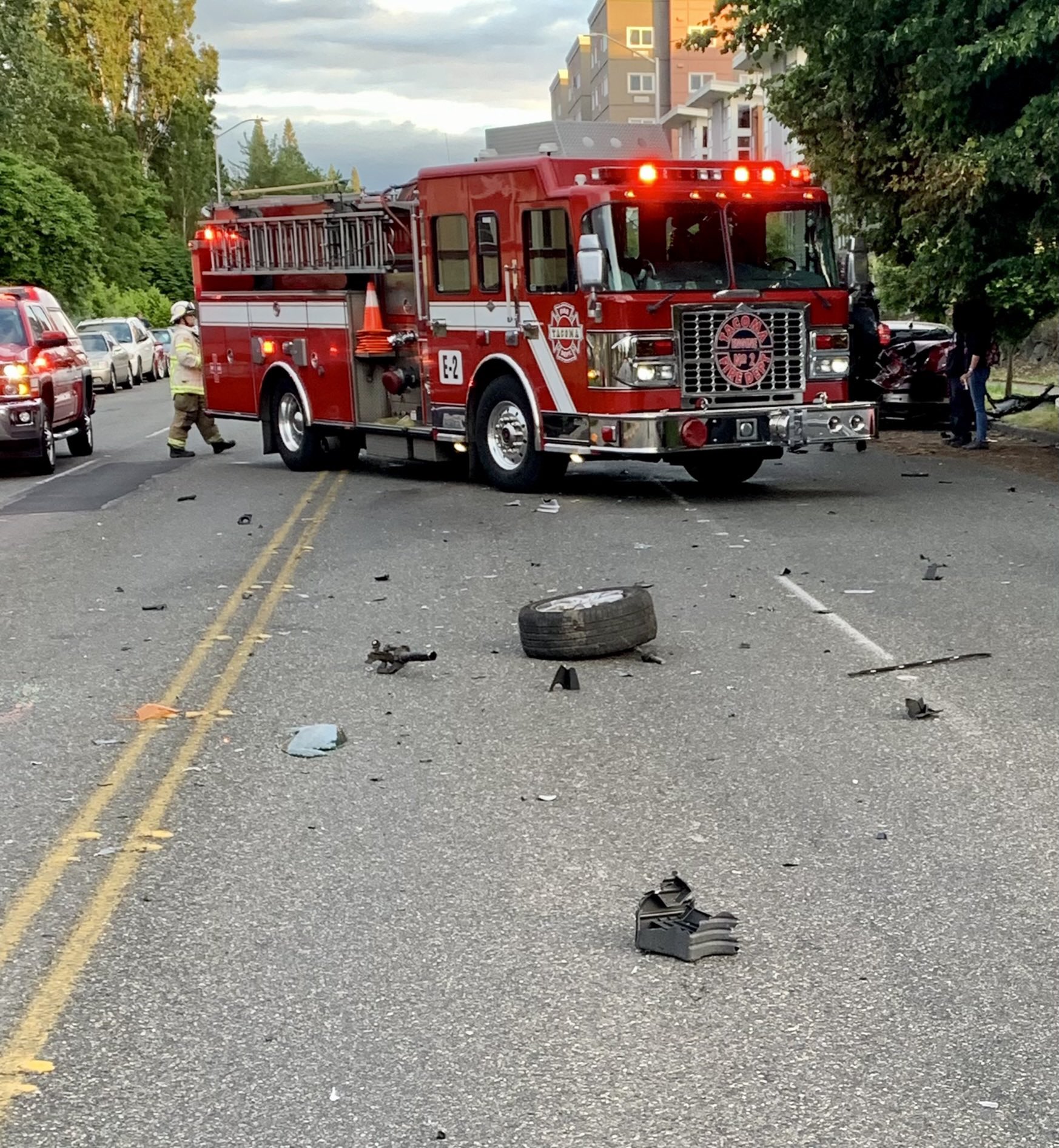 Fire on Twitter "Firefighters are on the scene of a rollover