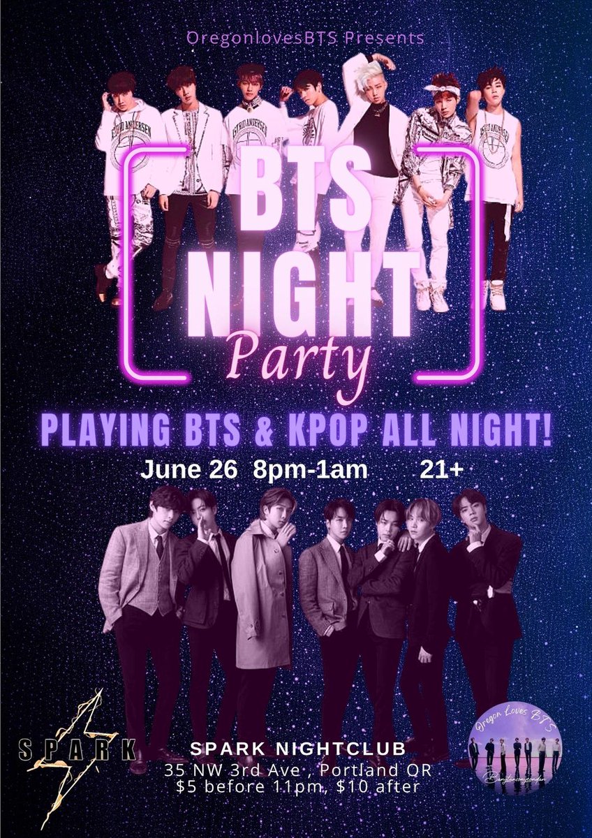 🟪🟪🟪FESTA 2022 🟪🟪🟪 BTS Night Party: A nightclub event for ARMY Our month long Festa celebration will end with a nightclub event in Portland! The first of its kind and we are dedicating this night just for @BTS_twt with some kpop and other music in the mix to party party yeah