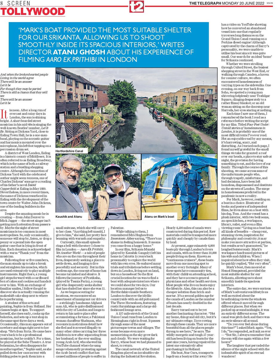 Excerpts from London shooting diary. #AaroEkPrithibi <a href="/EskayMovies/">Eskay Movies</a> Thanks <a href="/t2telegraph/">t2</a> telegraphindia.com/my-kolkata/lif…