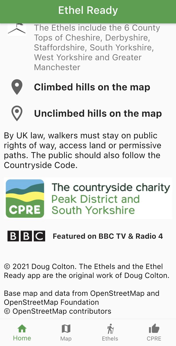 You might notice a new paragraph on the updated version of the ‘Ethels’ app. That message is repeated on each of the ‘Ethels’ pages where there are access issues. The ‘Ethels’ idea and the app are the work of Doug Colton. We are grateful to him for the link to the charity. 🥾🥾🥾