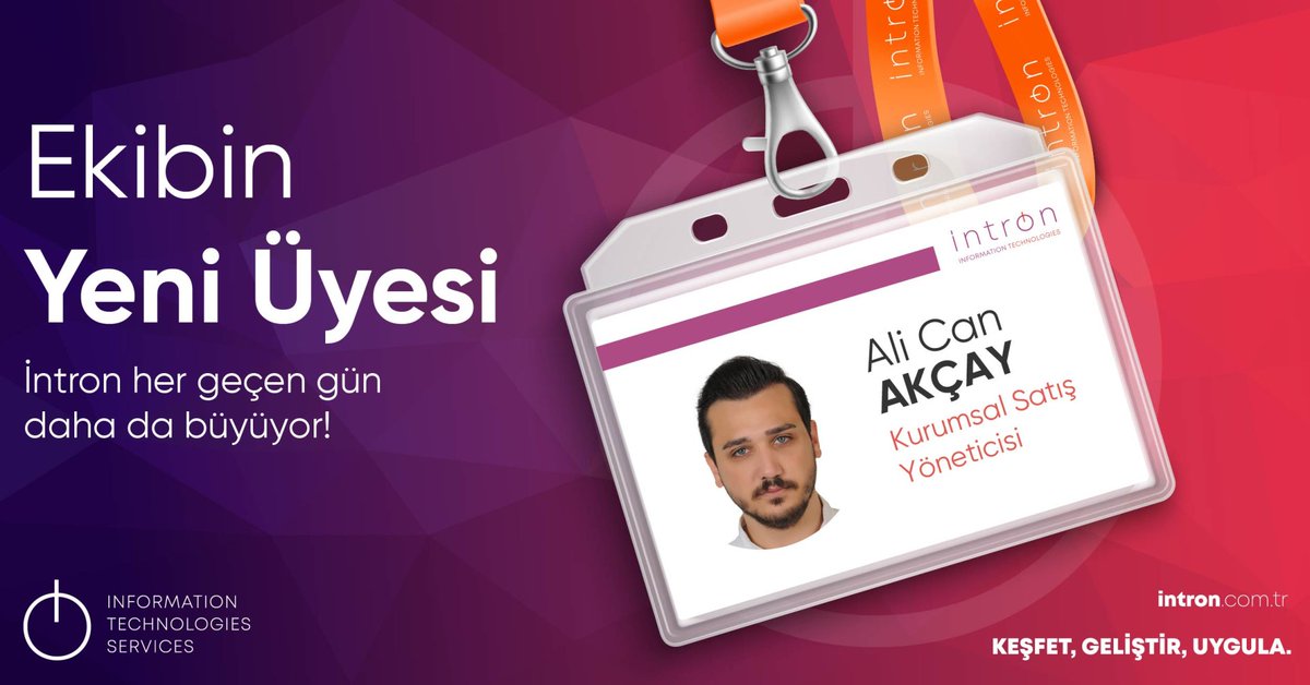 Ekibimizin yeni üyesi, Kurumsal Satış Yöneticisi Ali Can Akçay'a hoş geldin diyor, birlikte imza atacağımız başarılar için sabırsızlanıyoruz.