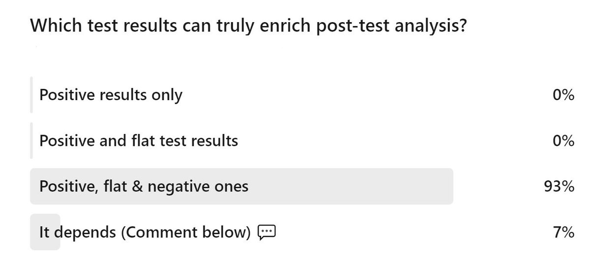 What 𝘤𝘢𝘯 be gained from losses and flat tests in post-test analysis?

Here to answer is Jeremy Epperson, chief growth officer at ConversionAdvocates, in the latest episode of our podcast the “1000 Experiments Club.”

🎙️ Listen to all the episodes here: 
bit.ly/3w7I5Oc